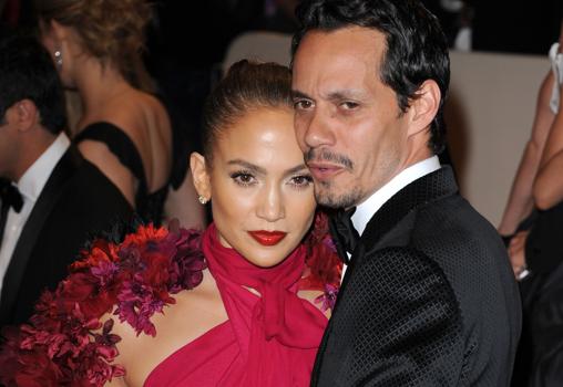 La pareja antes de su divorcio