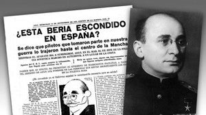 El artículo que provocó la destitución de Torcuato Luca de Tena y Brunet, junto a la imagen de Beria, la mano derecha de Stalin