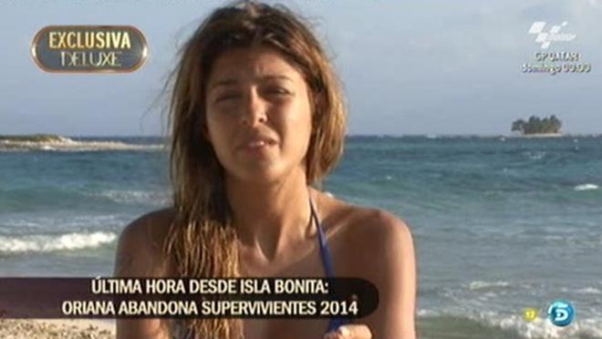 Oriana Marzoli, desvelando los motivos de su abandono de «Supervivientes»