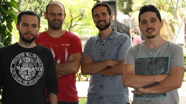 Félix Pérez, Eduardo Brioso, Juan Quirós y Adrián Ruiz, creadores de la plataforma on line «Crowdence»
