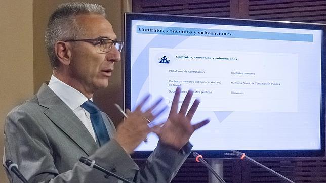 Miguel Angel Vázquez, en la presentación del portal de transparencia