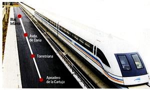 ACS se ofrece a construir un «tren de levitación» que una Cartuja y Blas Infante