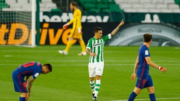 Tello celebra su gol ante el Atlético