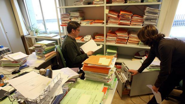 Trabajo en el interior de un juzgado de Córdoba