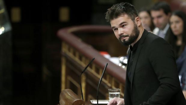 El portavoz adjunto de ERC en el Congreso, Gabriel Rufián