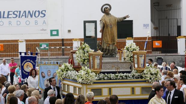 San Juan Bosco, durante su procesión