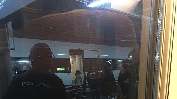 Policía antidisturbios en la estación de Córdoba
