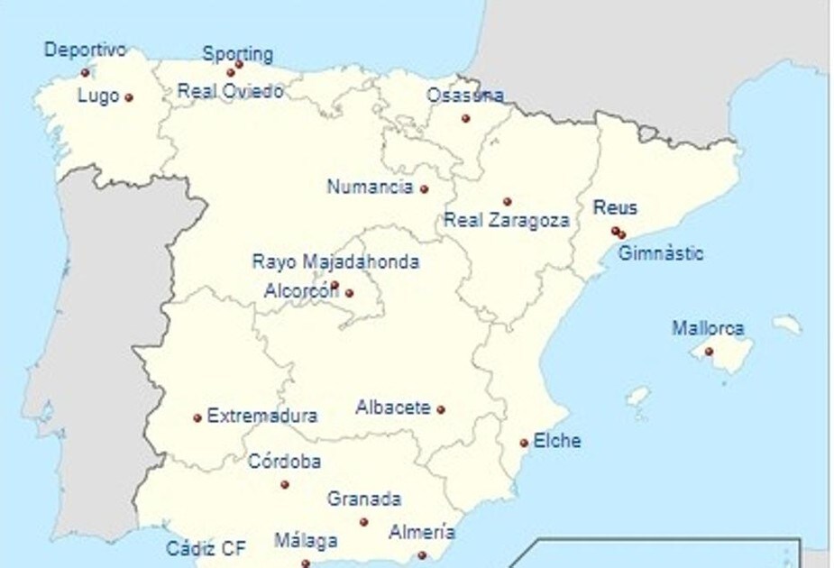 osasuna españa mapa Así queda el mapa de Segunda para el Córdoba CF