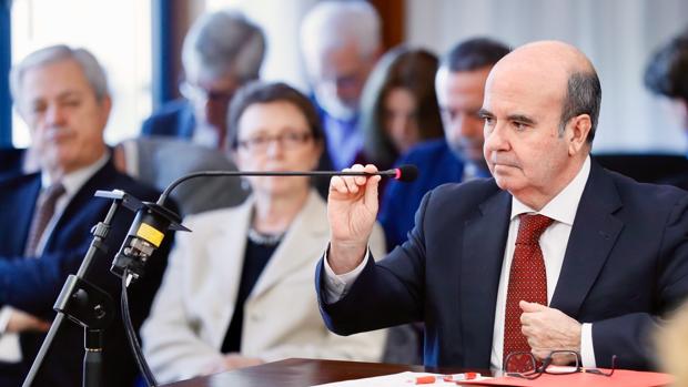 El exconsejero de Presidencia Gaspar Zarrías, durante su declaración en marzo en el juicio del caso ERE