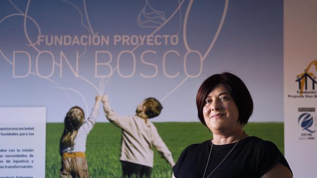 Toñi Moriana en la sede de la Fundación Don Bosco
