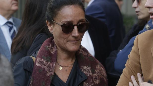 La juez Núñez Bolaños, este lunes en la concentración de jueces y fiscales en Sevilla