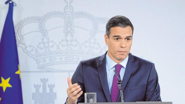 Pedro Sánchez durante una rueda de prensa