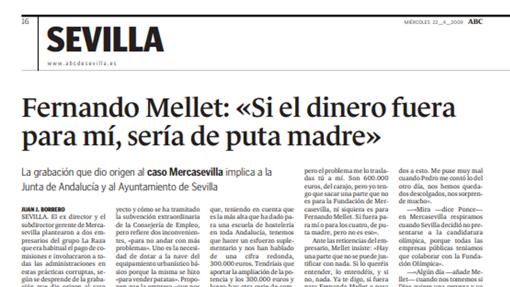 Crónica de J. J. Borrero sobre el inicio del caso Mercasevilla