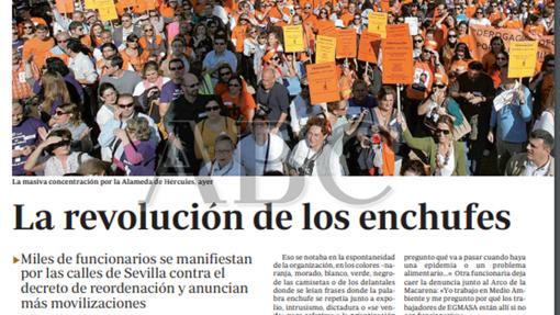 La manifestación de noviembre de 2010