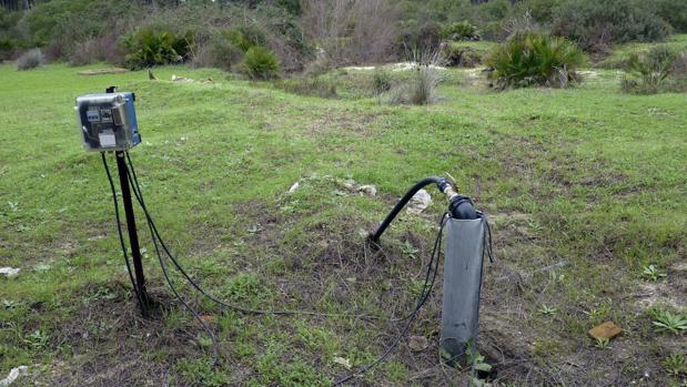 Pozo ilegal en la zona de la Rocina en el parque de Doñana