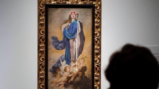 El cuadro de la Virgen ya deteriorado