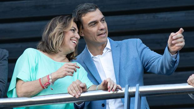 Susana Díaz y Pedro Sánchez, la pasada semana en Sevilla