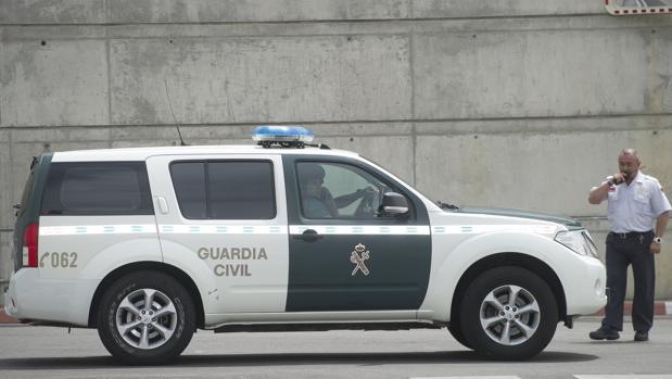 Un coche de la Guardia Civil durante una operación