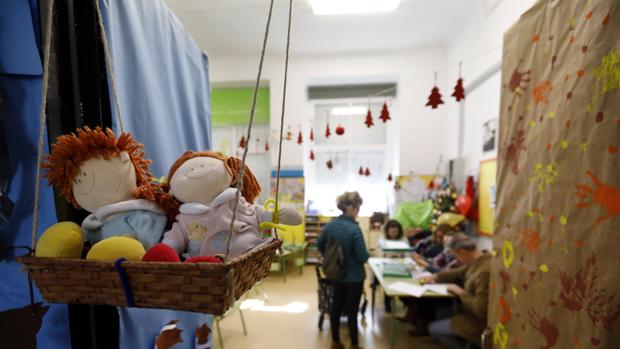 Decoración infantil en un colegio de Primaria de Córdoba