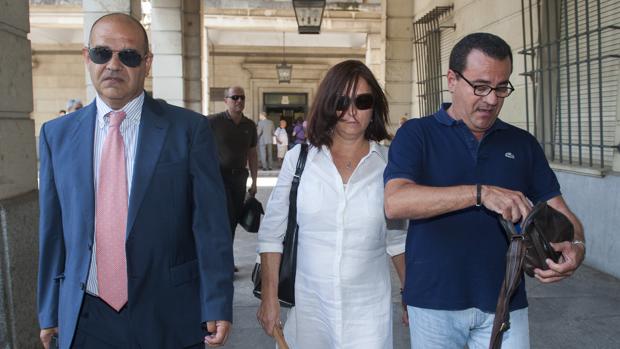 María José Rofa, tras declarar en el juzgado en julio de 2014