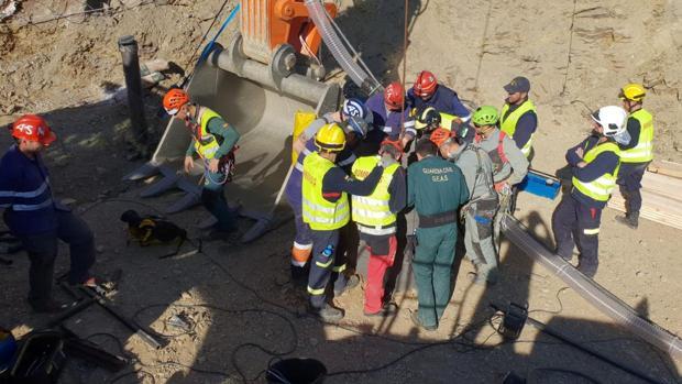 Trabajos de rescate de Julen en Totalán