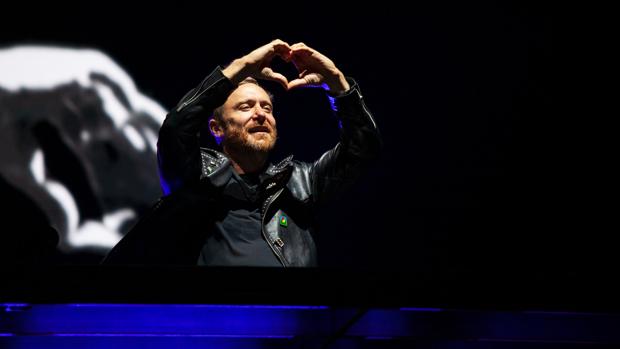 David Guetta, durante el concierto en Gibraltar