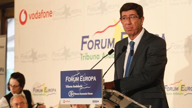 Juan Marín, vicepresidente de la Junta de Andalucía en el Forum Europa este miércoles