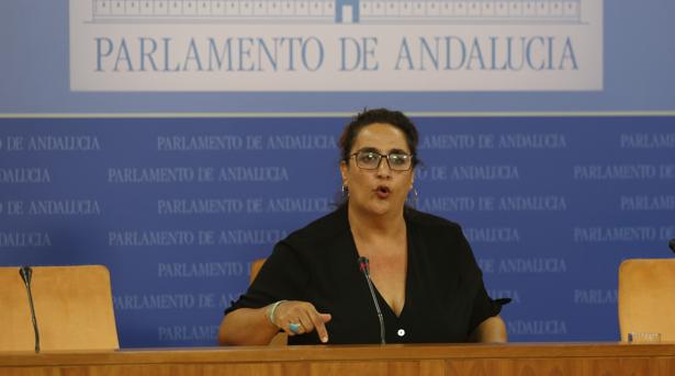 La portavoz adjunta de Adelante Andalucía, Ángela Aguilera