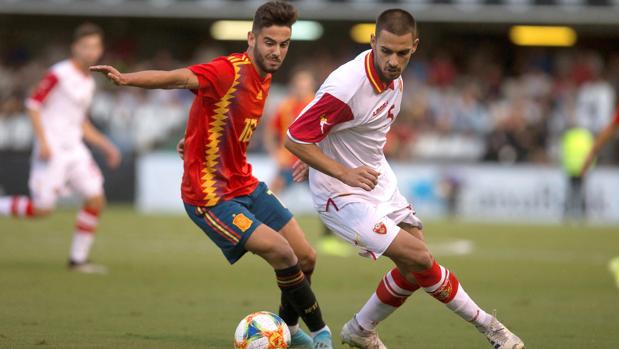El excordobesista Andrés Martín, con la camiseta de España sub 21