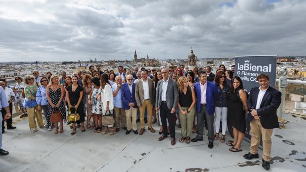 Juan Espadas, Antonio Zoido, Antonio Muñoz e Isabel Ojeda, entre otros, en la presentación de las actividades paralelas
