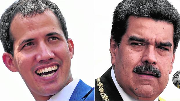 Juan Guaidó y Nicolás Maduro