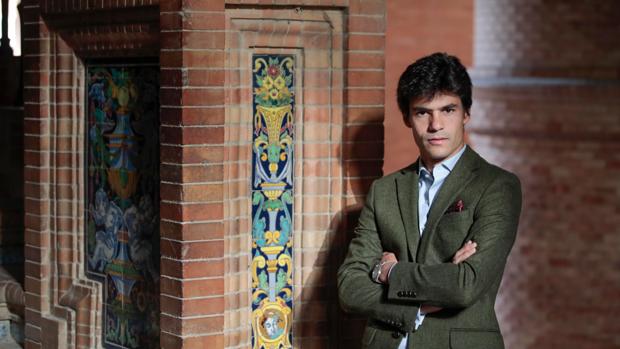 Pablo Aguado en la Plaza de España de Sevilla-