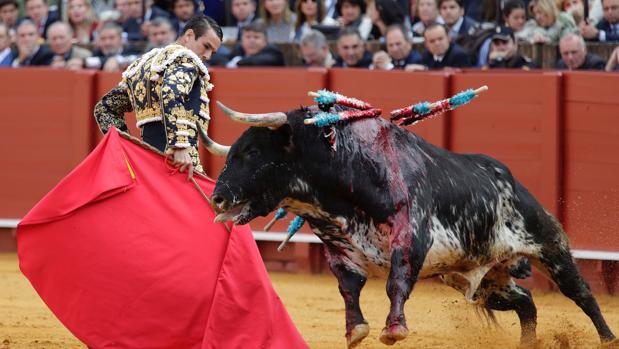 El diestro José María Manzanares en plena faena