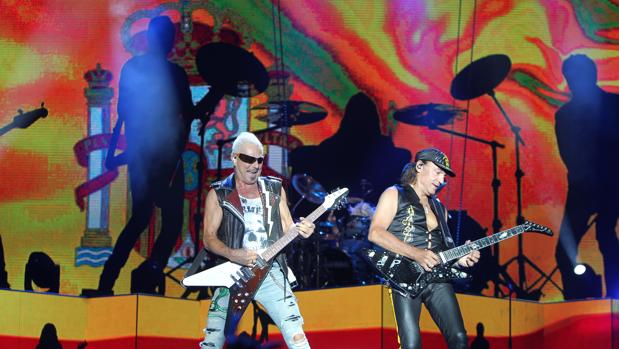 Scorpions, el viernes durante su actuación en Madrid