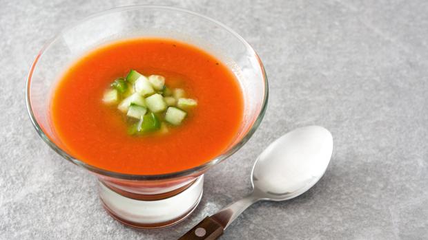 Un plato de gazpacho