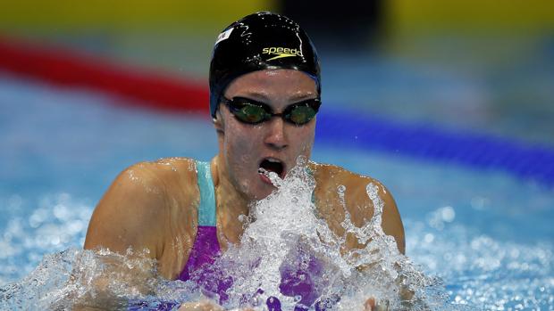 Mireia Belmonte, durante la final de los 400 estilos del Mundial