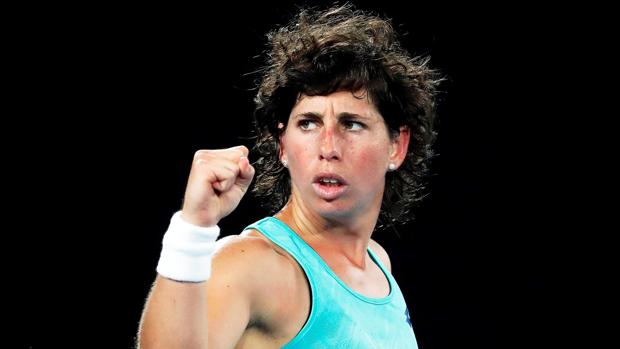 Carla Suárez, durante el pasado Abierto de Australia