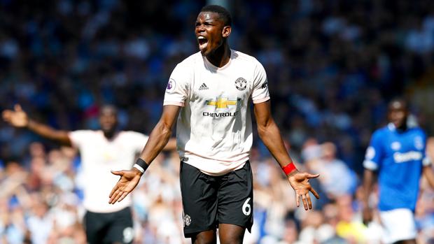 Pogba, en un partido del United
