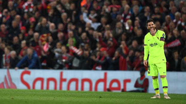 Messi fue insuficiente ante el Liverpool