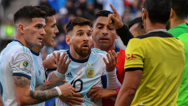 Messi acabó expulsado