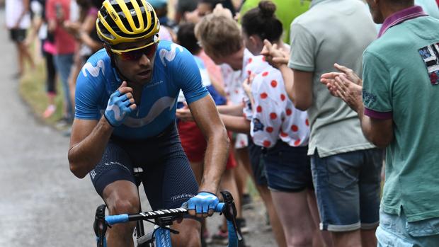 Mikel Landa, durante su etapa en el Movistar