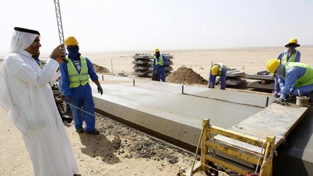 Obras de construcción del AVE a La Meca