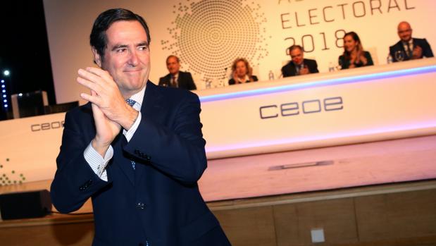 El presidente de la CEOE, Antonio Garamendi
