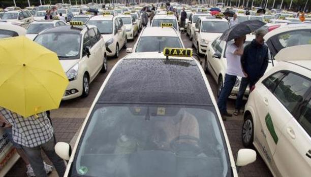 Protesta de taxistas en Berlín