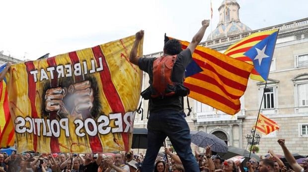 Manifestación independentista en Cataluña