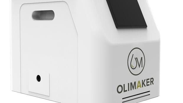 La máquina para hacer aceite de oliva