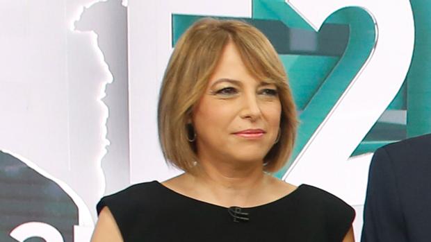 La periodista Mabel Mata, este lunes en el debate de Canal Sur