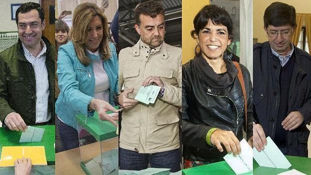 Candidatos ejerciendo su derecho al voto