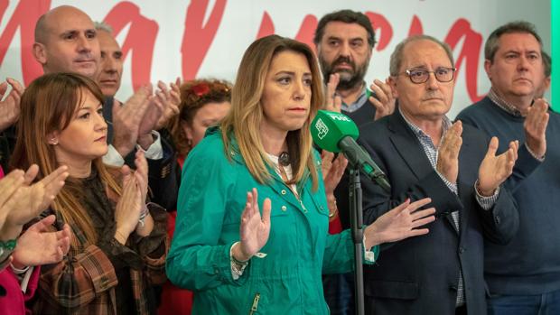 Susana Díaz tras conocer los resultados del escrutinio