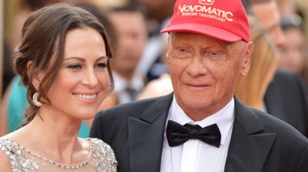 Birgit Wetzinger y Niki Lauda